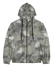 Camo Rough Collie Men's All Over Print Full Zip Hoodie tile
