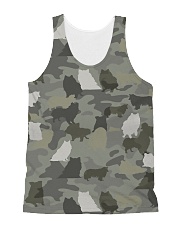 Camo Rough Collie All-Over Unisex Tank tile