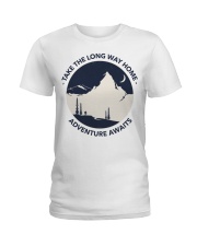 Take the long way home adventure awaits Ladies T-Shirt thumbnail