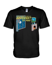 come on harry we want to say goodnight to you shirt V-Neck T-Shirt tile
