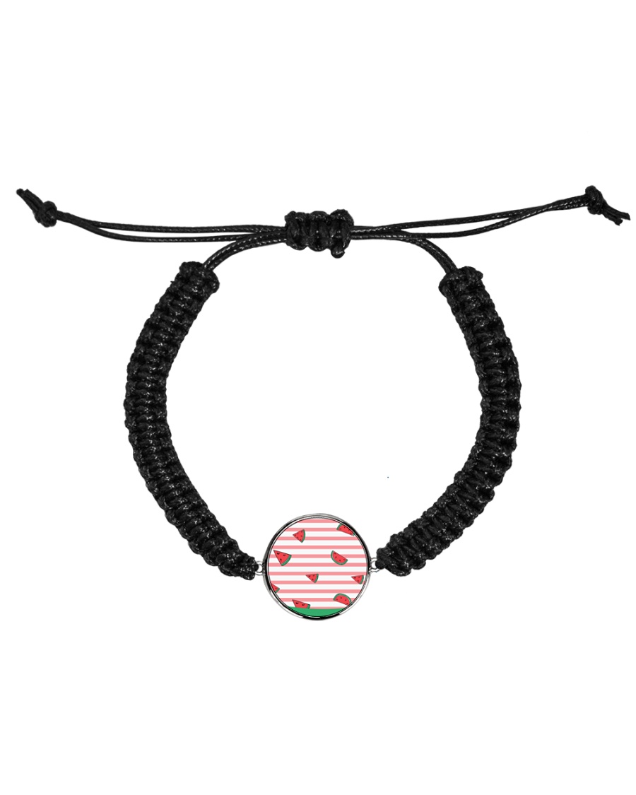 Watermelon Cord Circle Bracelet