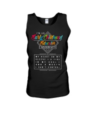 EARLY CHILDHOOD EDUCATOR - I WAS BORN WITH Unisex Tank tile