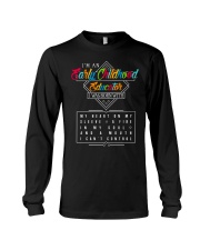 EARLY CHILDHOOD EDUCATOR - I WAS BORN WITH Long Sleeve Tee tile