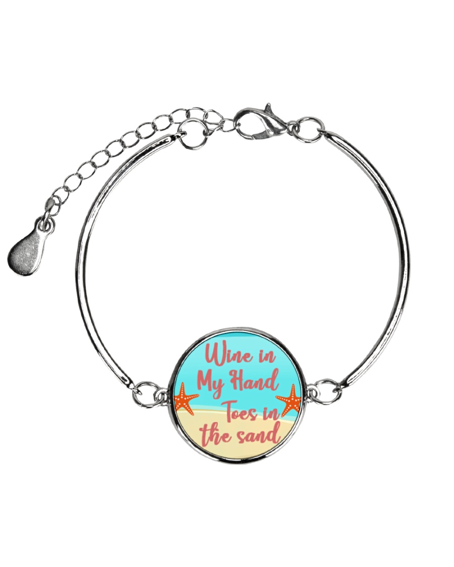 Wine Lover Metallic Circle Bracelet