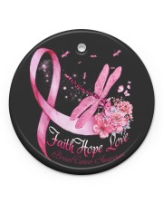 Breast cancer awareness Circle Ornament (Porcelain) tile