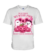 Breast cancer awareness V-Neck T-Shirt tile