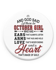October girl Circle Ornament (Porcelain) tile