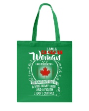 I'm a Canadian Woman - I Can't Control Tote Bag thumbnail