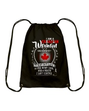 I'm a Canadian Woman - I Can't Control Drawstring Bag thumbnail