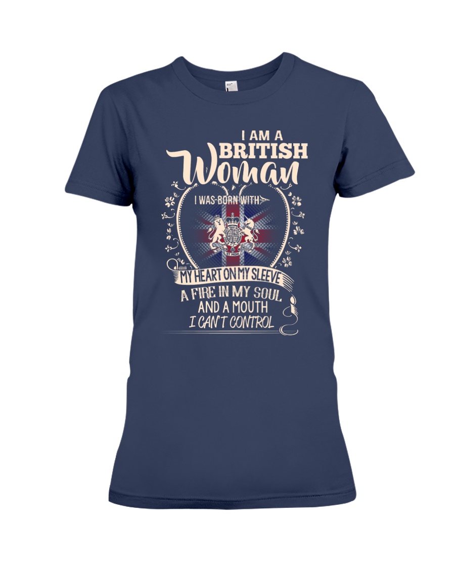 British Woman - I Can't Control Premium Fit Ladies Tee
