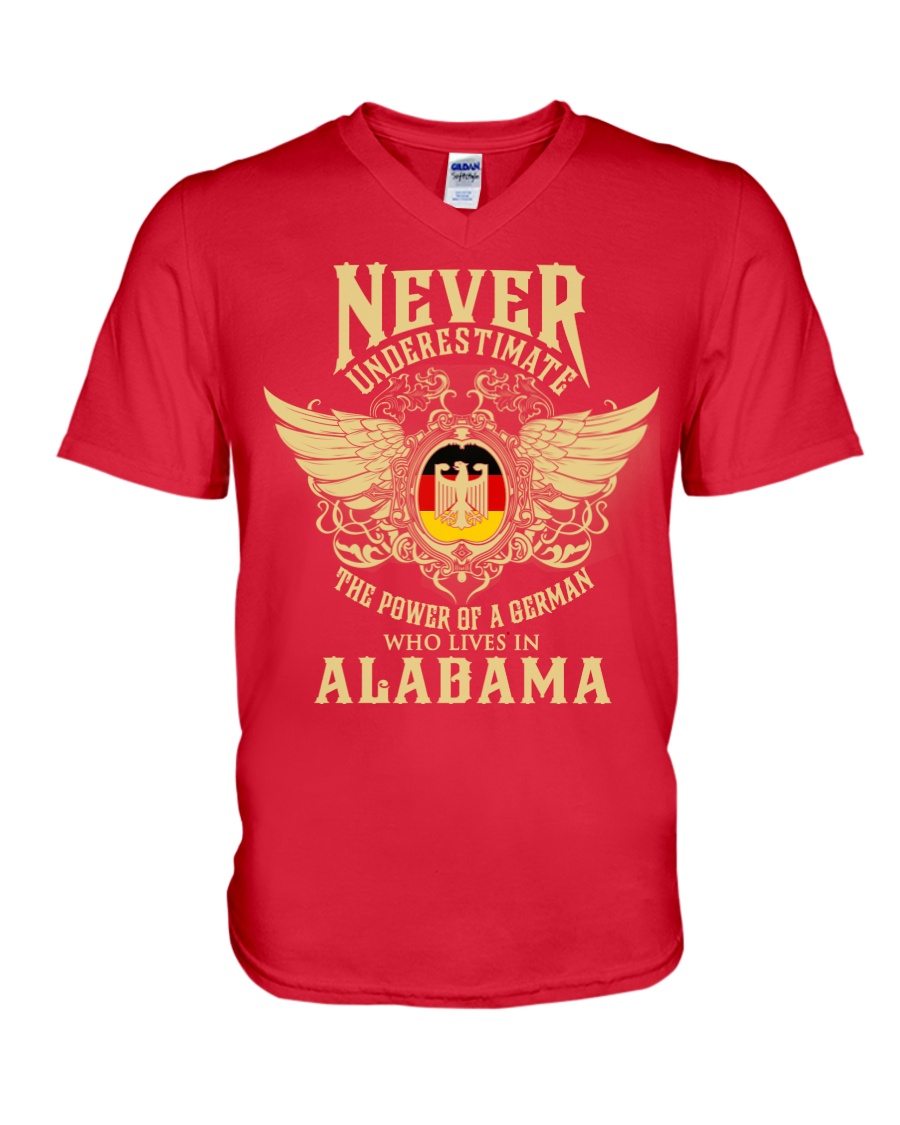 German in Alabama V-Neck T-Shirt