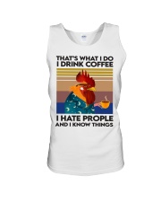 Chicken Coffee Unisex Tank tile