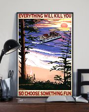 Lake-Poontoon Boat- Picture 11x17 Poster lifestyle-poster-2