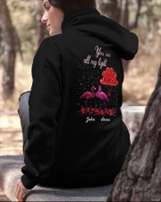 T shirt Flamingo and valentine - Girl Hooded Sweatshirt apparel-hooded-sweatshirt-lifestyle-06