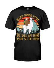 Funny Sloth Hiking Team Premium Fit Mens Tee tile
