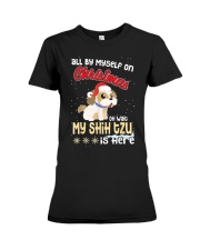 Shih Tzu Christmas 21 Premium Fit Ladies Tee tile