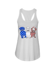 Dachshund America Ladies Flowy Tank tile