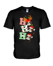 Shih Tzu Christmas 41 V-Neck T-Shirt tile
