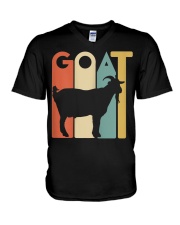 Retro vintage Goat V-Neck T-Shirt tile