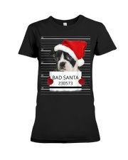 Boston Terrier Christmas 19 Premium Fit Ladies Tee tile