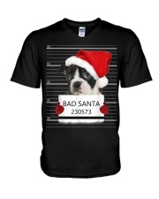 Boston Terrier Christmas 19 V-Neck T-Shirt tile