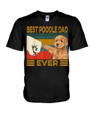 Best Poodle Dad Ever V-Neck T-Shirt tile