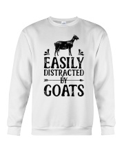 Easily Distracted By Goats Crewneck Sweatshirt tile