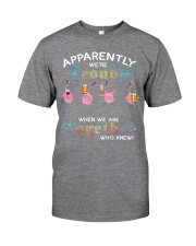Flamingo apparently we're trouble Classic T-Shirt front