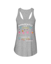 Flamingo apparently we're trouble Ladies Flowy Tank tile