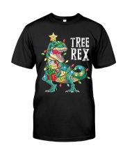 Dinosaur Tree rex Christmas Premium Fit Mens Tee tile