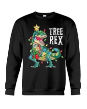 Dinosaur Tree rex Christmas Crewneck Sweatshirt tile
