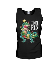 Dinosaur Tree rex Christmas Unisex Tank tile