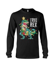 Dinosaur Tree rex Christmas Long Sleeve Tee tile