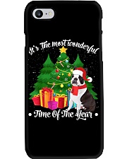 Boston Terrier Christmas 21 Phone Case tile
