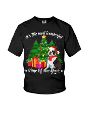 Boston Terrier Christmas 21 Youth T-Shirt tile