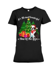 Boston Terrier Christmas 21 Premium Fit Ladies Tee tile