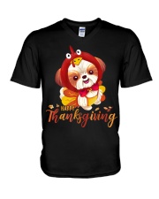 Shih Tzu Christmas 29 V-Neck T-Shirt tile