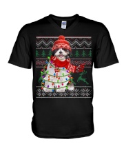 Shih Tzu Christmas 13 V-Neck T-Shirt tile