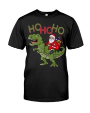 Dinosaur Ho Ho Ho Christmas Premium Fit Mens Tee tile