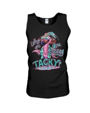Who are you calling Flamingo Unisex Tank tile