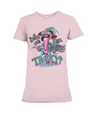 Who are you calling Flamingo Premium Fit Ladies Tee tile