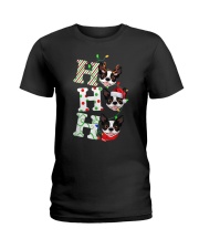 Boston Terrier Christmas 33 Ladies T-Shirt tile