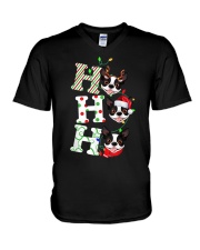 Boston Terrier Christmas 33 V-Neck T-Shirt tile