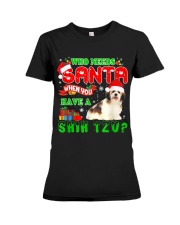 Shih Tzu Christmas 30 Premium Fit Ladies Tee tile