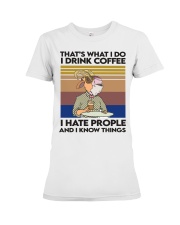Goat coffee Premium Fit Ladies Tee tile