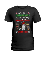 Shih Tzu Christmas 666 Ladies T-Shirt tile