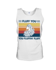 Fluff you unicorn Unisex Tank tile