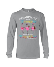 Flamingo apparently we're trouble Wine Long Sleeve Tee tile