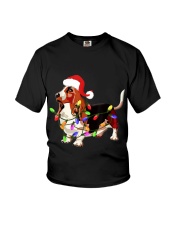 Basset Hound Christmas 13 Youth T-Shirt tile