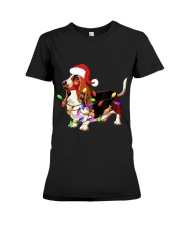 Basset Hound Christmas 13 Premium Fit Ladies Tee tile